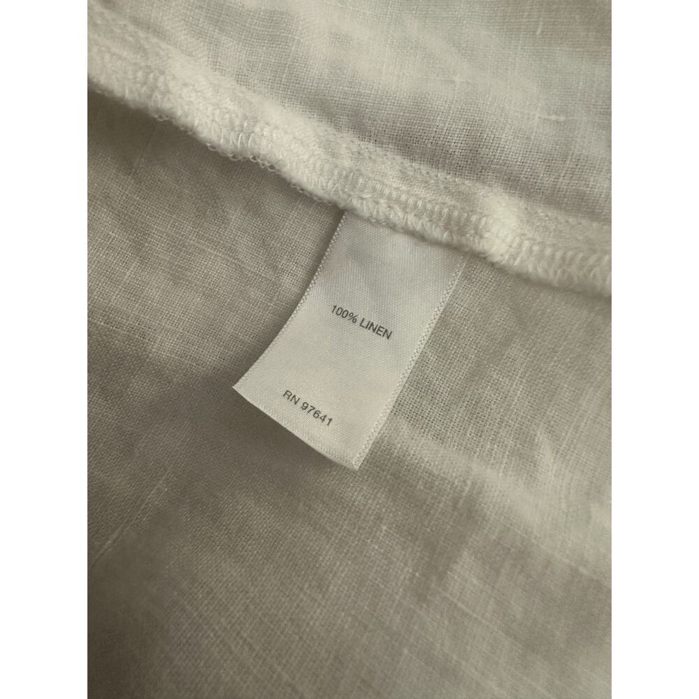 Pure Jill x J. Jill Linen Open Cardigan White Pockets LS Lagonlook Beachy XS - Picture 11 of 14